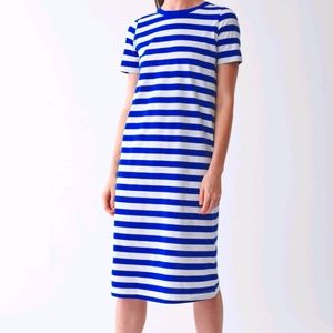 Cos Striped Cotton T-shirt Dress